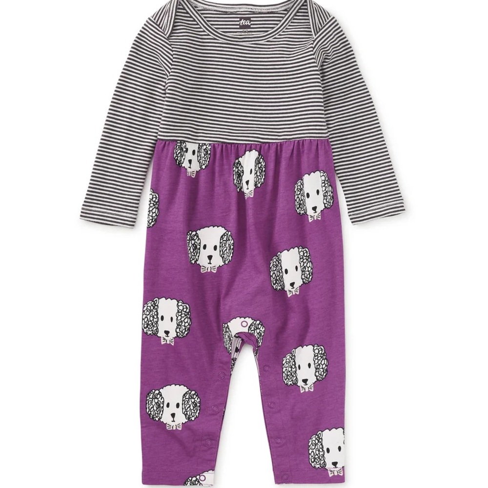 Tea Collection Maltipoo Striped Romper